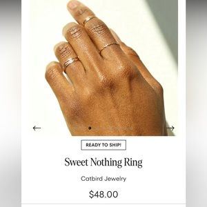 Catbird sweet nothing ring gold size 6